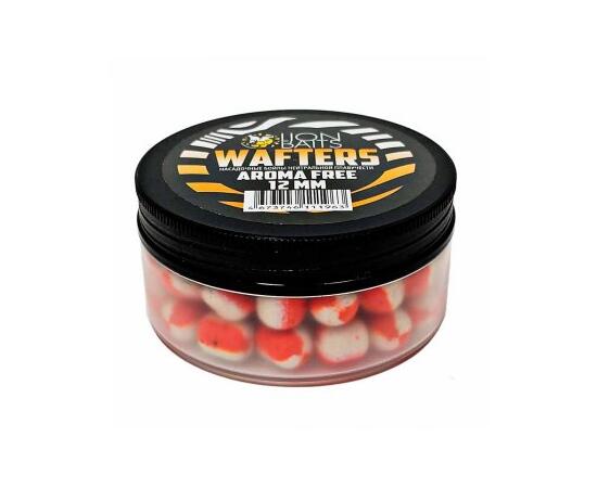 Бойлы нейтральной плавучести (Wafters) "Aroma Free" (без аромы) бело-оранж 12мм, Цвет: бело-оранжевый, Диаметр (мм): 12, фото 