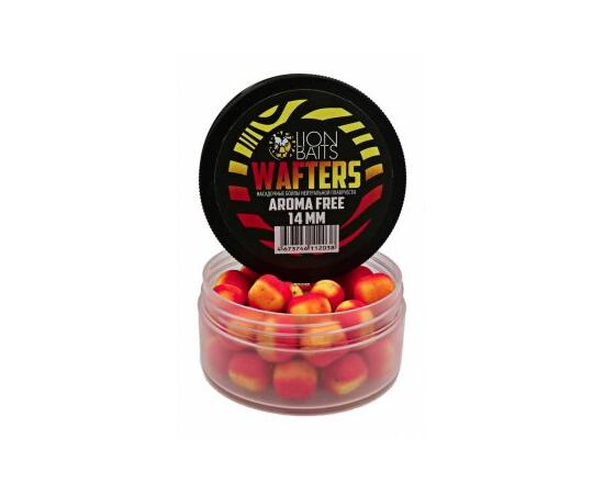 Бойлы нейтральной плавучести (Wafters) "Aroma Free" (без аромы) желто-красный 14мм, Цвет: желто-красный, Диаметр (мм): 14, фото , изображение 2