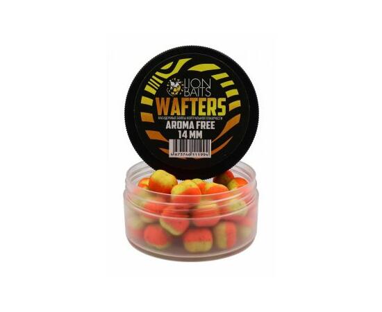 Бойлы нейтральной плавучести (Wafters) "Aroma Free" (без аромы) желто-оранж 14мм, Цвет: желто-оранжевый, Диаметр (мм): 14, фото , изображение 4