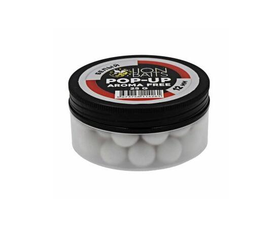 Lion Baits Бойлы плавающие Pop-Up "Aroma Free" (без аромы) белый 12 мм, Цвет: белый, Диаметр (мм): 12, фото 
