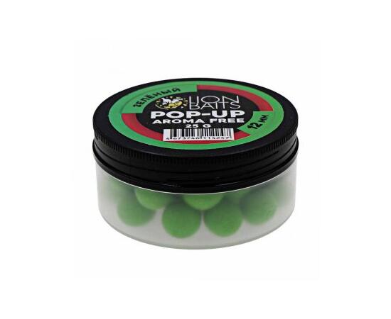 Lion Baits Бойлы плавающие Pop-Up "Aroma Free" (без аромы) зеленый 12 мм, Цвет: зеленый, Диаметр (мм): 12, фото 