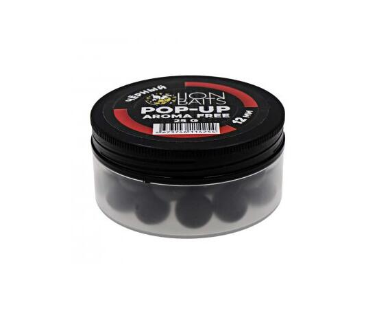 Lion Baits Бойлы плавающие Pop-Up "Aroma Free" (без аромы) черный 12 мм, Цвет: черный, Диаметр (мм): 12, фото 