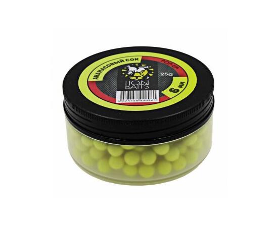 Lion Baits Бойлы плавающие Pop-Up "Ананасовый сок" 6 мм - 25гр, фото 