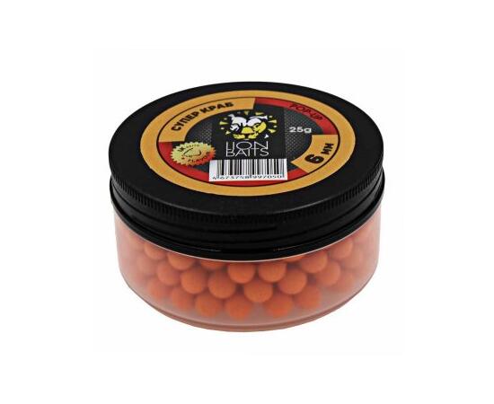 Lion Baits Бойлы плавающие Pop-Up "Супер краб" 6 мм - 25гр, фото 