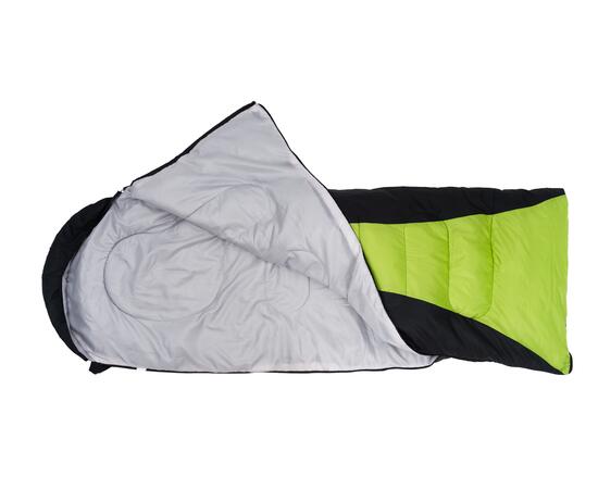 Спальный мешок ACAMPER HYGGE 2*200г/м2 (black-green), Цвет: черно-зеленый, фото , изображение 4