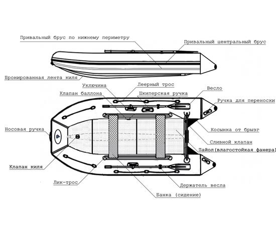 Лодка ПВХ Big Boat Bering (Беринг) 340К, фото , изображение 9