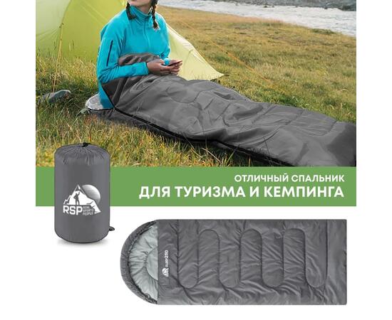 Спальный мешок RSP SLEEP 250 серый, левая молния, фото , изображение 7