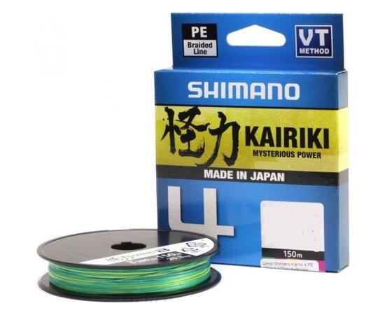 Шнур плетеный SHIMANO Kairiki 4 150m 0,19mm 11,6kg Multi Color, фото 