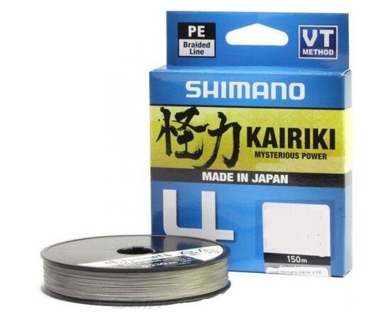 Шнур плетеный SHIMANO Kairiki 4 150m 0,215mm 16,7kg Steel Gray, фото 