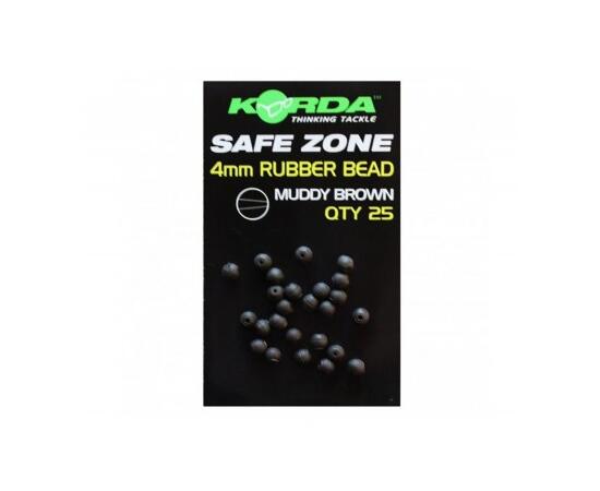 Бусина резиновая KORDA Rubber Bead Brown 4мм, Размер: 4 мм, фото 
