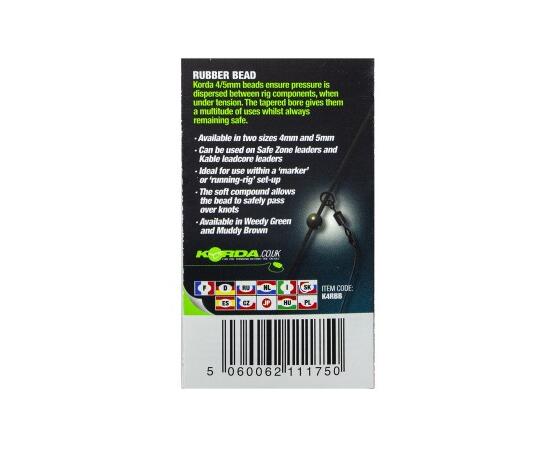 Бусина резиновая KORDA Rubber Bead Brown 4мм, Размер: 4 мм, фото , изображение 3