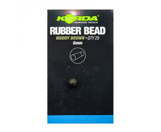 Бусина резиновая KORDA Rubber Bead Brown 5мм, Размер: 5 мм, фото 