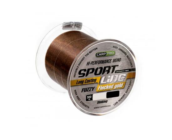 Леска CARP PRO Sport Line Flecked Gold 300M 0,265 mm, Цвет: коричневый, Диаметр лески: 0,265 мм, фото 