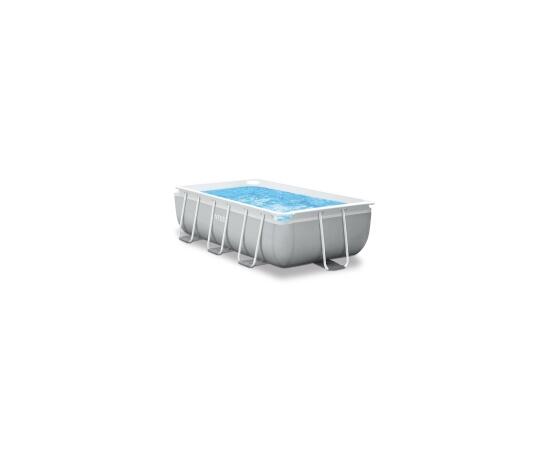 26784 Каркасный бассейн Intex Prism Frame Rectangular Pool 300х175х80см , фильтр-насос, лестница, фото 