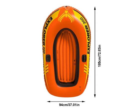 58330 Лодка Explorer 200 двухместная, 185х94х41 см, от 6 лет, до 95 кг, фото , изображение 3