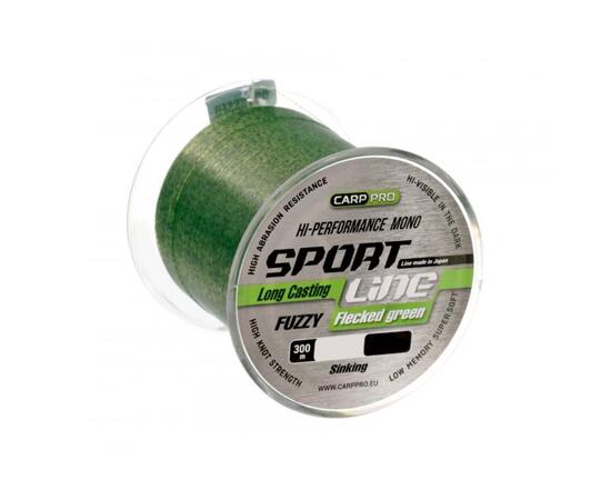 Леска CARP PRO Sport Line Flecked Green 300м 0,351мм, Цвет: Зеленая мимикрирующая, Диаметр лески: 0.351 мм, фото 