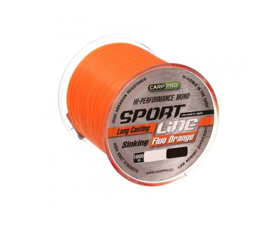Леска CARP PRO Sport Line Fluo Orange 1000M 0,335 mm, Цвет: Fluo Orange, Диаметр лески: 0.335 мм, фото 