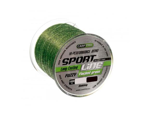 Леска CARP PRO Sport Line Flecked Green 1000M 0,265 mm, Цвет: Зеленая мимикрирующая, Диаметр лески: 0,265 мм, фото 