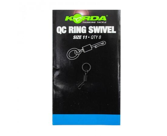 Вертлюг с кольцом и быстросъемом KORDA Kwick Change Swivel №11, фото 