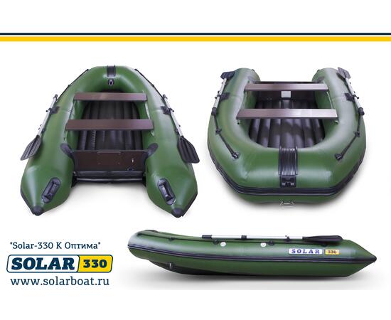 Лодка надувная моторная solar-330 к (оптима) Зеленый, фото 