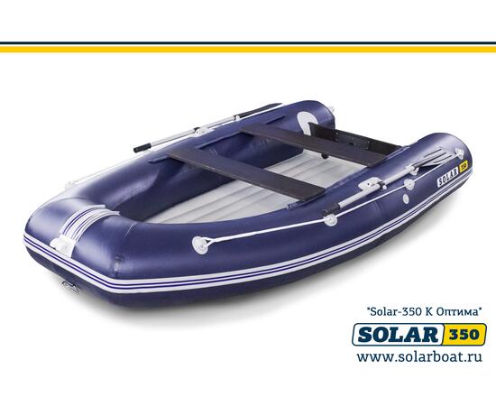 Лодка надувная моторная solar-350 к (оптима) Синий, фото 