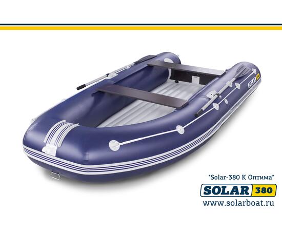 Лодка надувная моторная solar-380 к (оптима) Синий, фото 