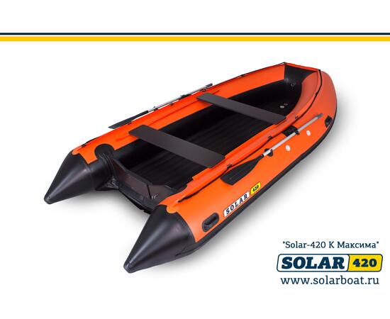 Лодка надувная моторная solar-420 к (максима) Оранжевый, фото , изображение 2