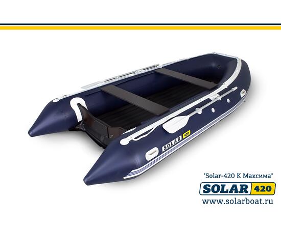 Лодка надувная моторная solar-420 к (максима) Синий, фото , изображение 2