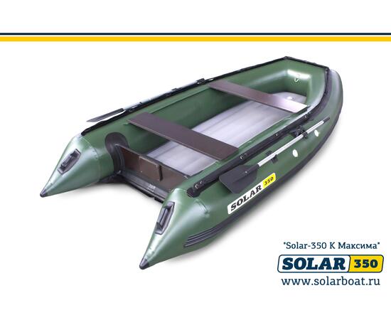 Лодка надувная моторная solar-350 к (максима) Зеленый, фото , изображение 2