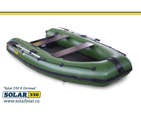 Лодка надувная моторная solar-330 к (оптима) Зеленый, фото , изображение 2