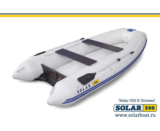 Лодка надувная моторная solar-350 к (оптима) Светло-серый, фото , изображение 2