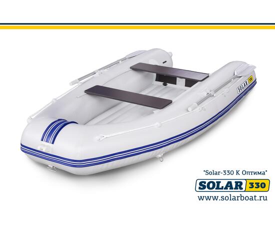 Лодка надувная моторная solar-330 к (оптима) Светло-серый, фото , изображение 2