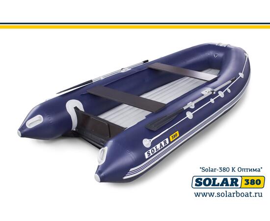 Лодка надувная моторная solar-380 к (оптима) Синий, фото , изображение 2