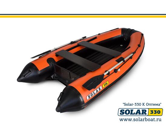 Лодка надувная моторная solar-330 к (оптима) Оранжевый, фото 