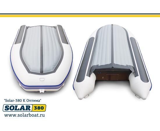 Лодка надувная моторная solar-380 к (оптима) Светло-серый, фото , изображение 4