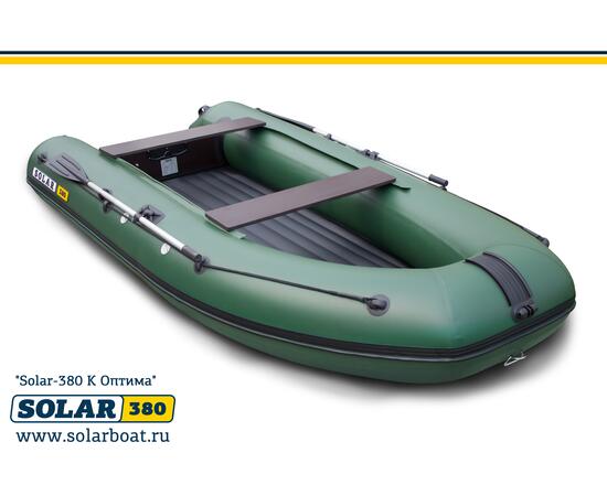 Лодка надувная моторная solar-380 к (оптима) Зеленый, фото , изображение 2