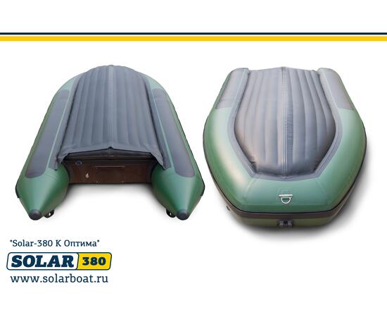 Лодка надувная моторная solar-380 к (оптима) Зеленый, фото , изображение 4