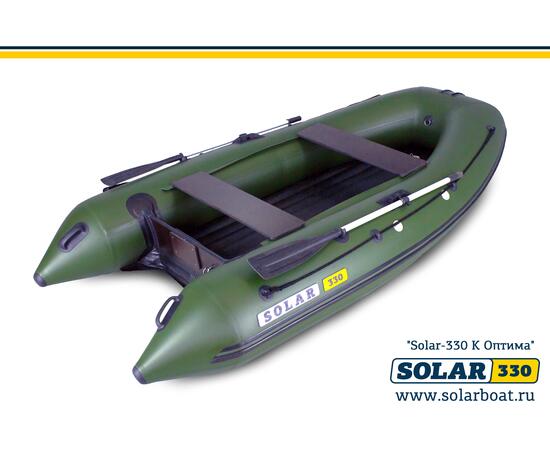 Лодка надувная моторная solar-330 к (оптима) Зеленый, фото , изображение 3