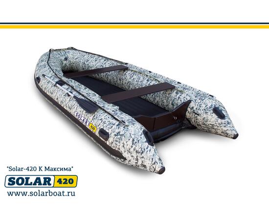 Лодка надувная моторная solar-420 к (максима) Пиксель, фото , изображение 3