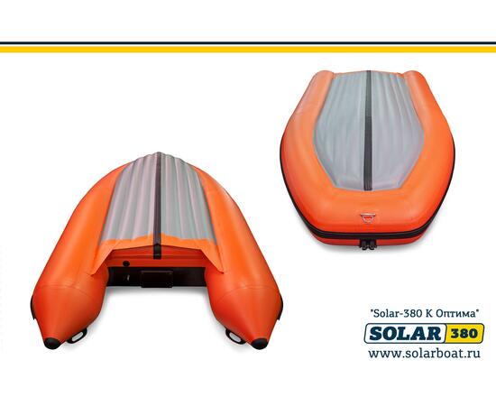 Лодка надувная моторная solar-380 к (оптима) Оранжевый, фото , изображение 2
