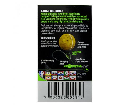 Кольцо стальное KORDA Rig Ring Large, Размер: Large, фото , изображение 2