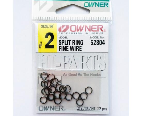 Кольцо заводное OWNER Split Ring Fine Wire №0 24шт, Размер: 0, фото 