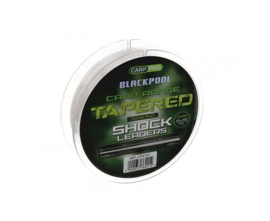 Лидер CARP PRO Blackpool Carp Tapered Leaders 0,225-0,55 мм 15м*5, Диаметр лески: 0.225-0.55 мм, фото 