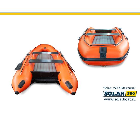 Лодка надувная моторная solar-350 к (максима) Оранжевый, фото , изображение 4