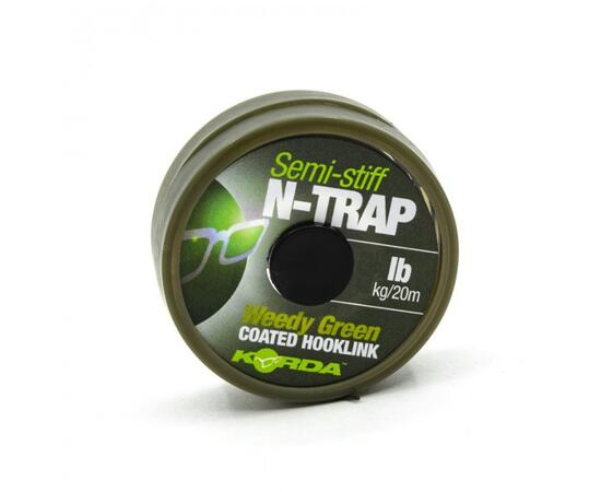 Поводковый материал KORDA N-Trap Semi-stiff 15lb Weedy Green, фото , изображение 2