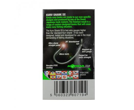 Крючок KORDA Kurv Shank-XX №4, фото , изображение 2
