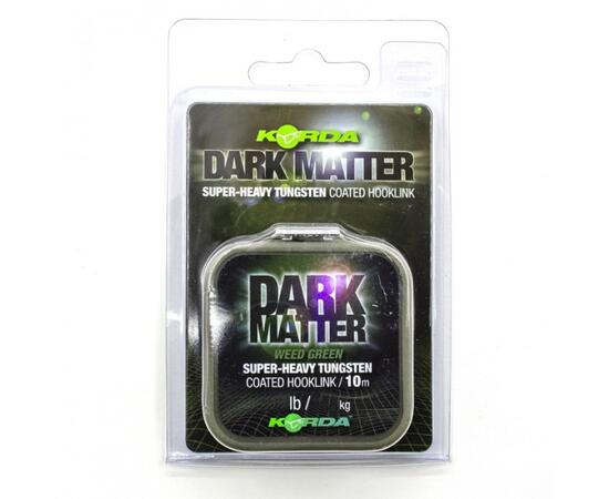 Поводковый материал KORDA Dark Matter Tungsten Coated Braid Weed Green 18lb 10м, фото 