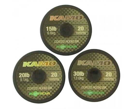 Поводковый материал KORDA Kamo Coated Hooklink 30lb, Разрывная нагрузка: 30 lb, фото 