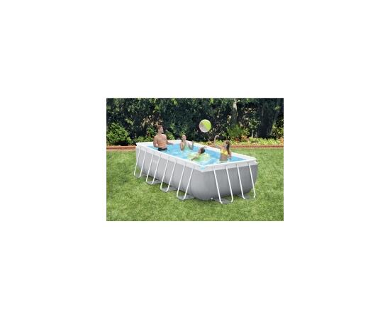 26784 Каркасный бассейн Intex Prism Frame Rectangular Pool 300х175х80см , фильтр-насос, лестница, фото , изображение 2