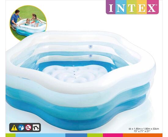 56495 Бассейн надувной Intex Звезда 185х180х53см, фото , изображение 2